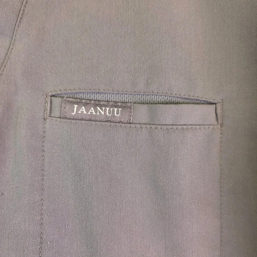 Jaanuu Womens Grey Scrub Set Top XL and Jogger Pants Size L Medical Uniform